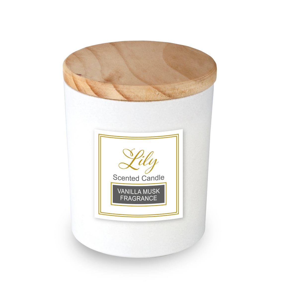 נר ריחני בכוס זכוכית עם מכסה במבוק