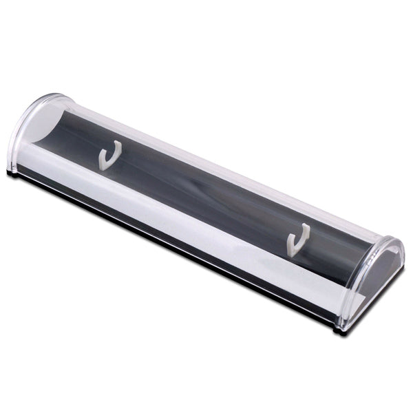 קופסת אחסון גליל חצי שקופה