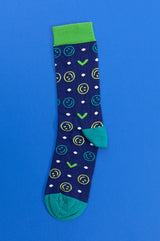 גרביים סרוגות ממותגות בעיצוב אישי - crew socks