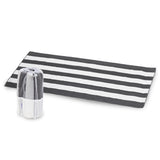 מגבת פסים אפור