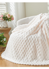 שמיכת ז׳קארד קוביות יוקרתית