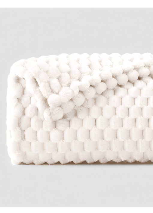 שמיכת ז׳קארד קוביות יוקרתית