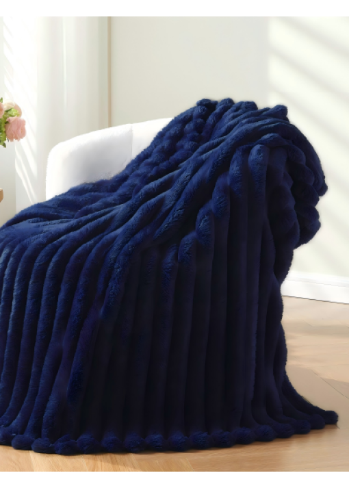 שמיכת פסים פלנאל מפנקת