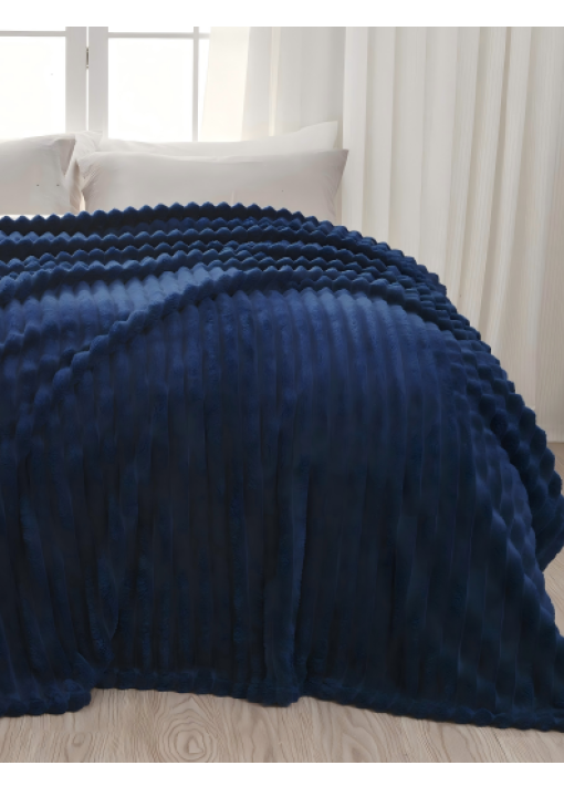 שמיכת פסים פלנאל מפנקת