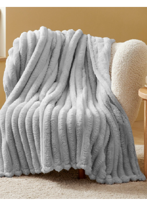 שמיכת פסים פלנאל מפנקת