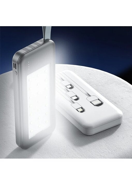 מטען נייד עם תאורת חירום LED 12000 mAh