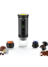 מכונת קפה ניידת איכותית 3 ב‑1 באריזת מתנה