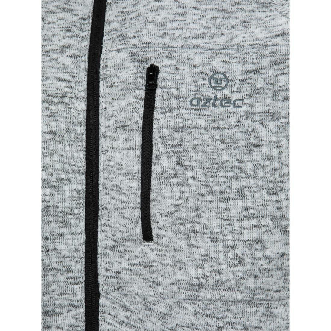 מעיל פליז מלאנז נוח ואיכותי רוכסן מלא Aztec