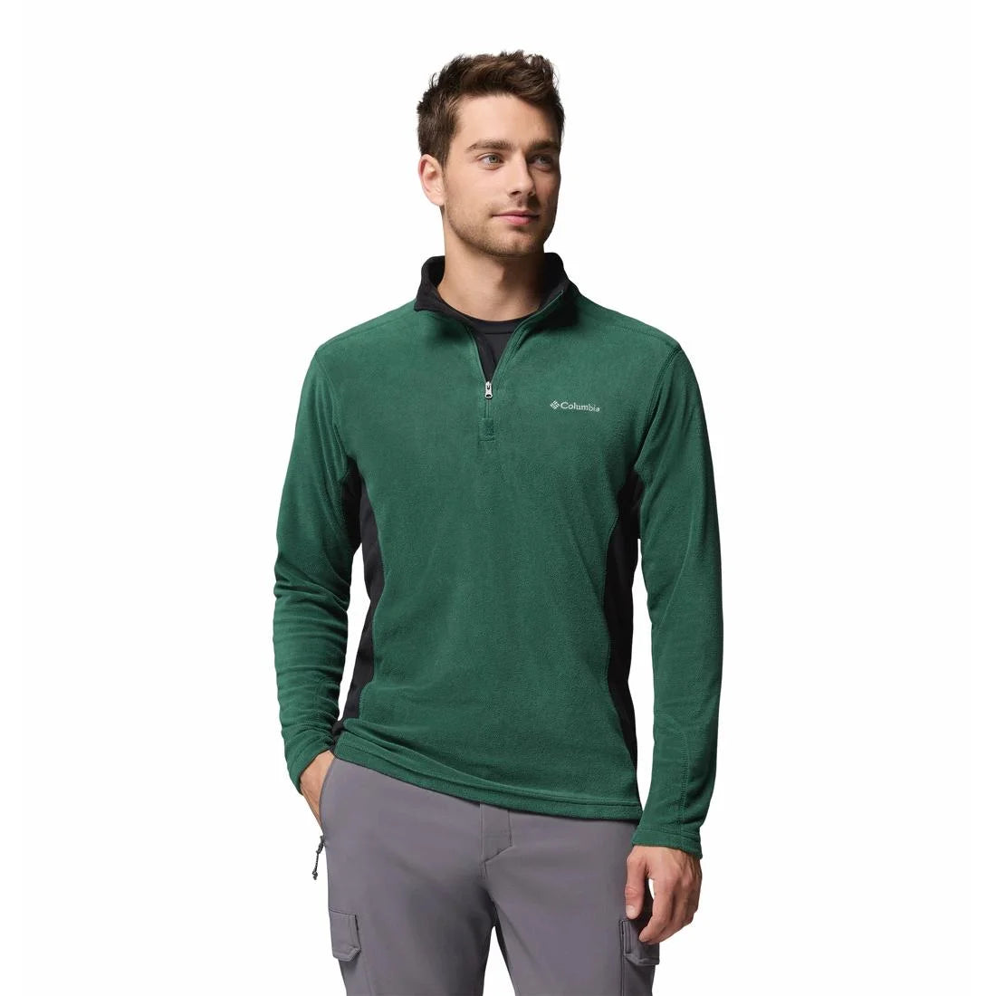 מיקרו פליז חצי רוכסן Columbia ירוק