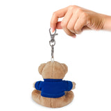 מחזיק מפתחות דובון עם חולצה למיתוג מבט מאחור