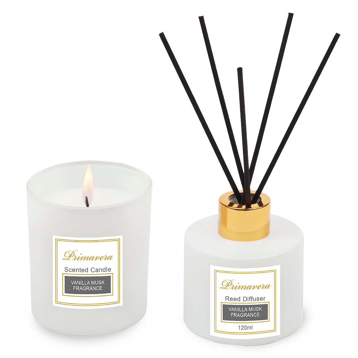 מפיץ ריח ונר ריחני סט תואם באריזת מתנה - לורין