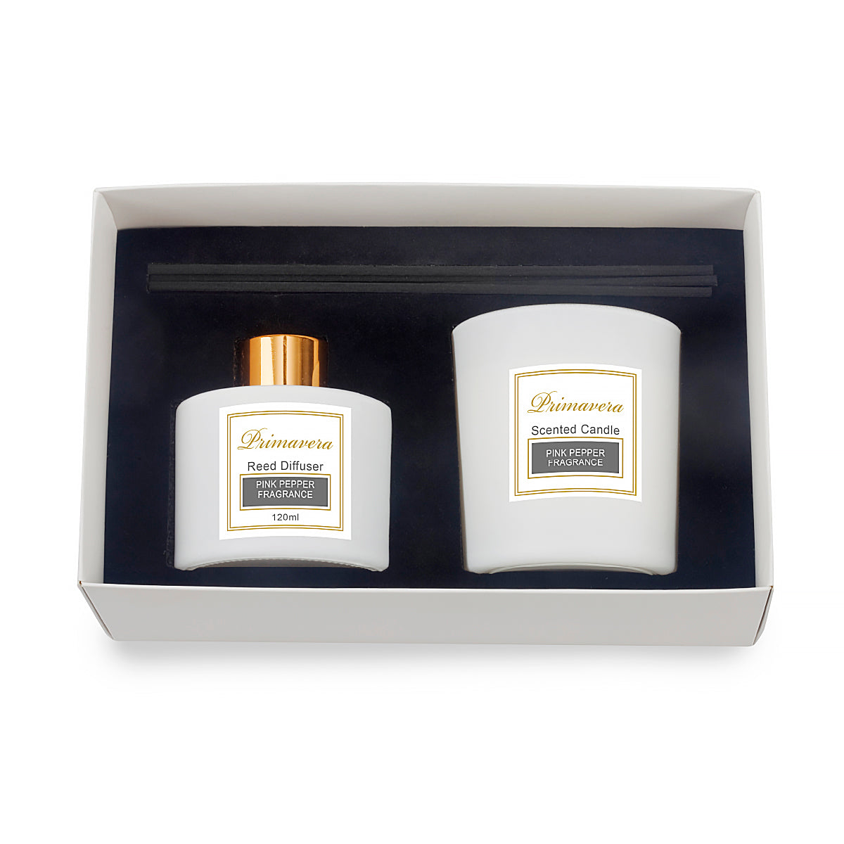 מפיץ ריח ונר ריחני סט תואם באריזת מתנה - לורין