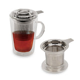 ספל זכוכית חליטה דופן כפולה