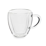 זוג כוסות זכוכית דופן כפולה 250 מ"ל - לב