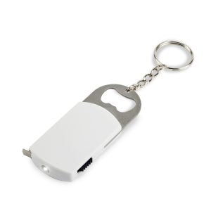 מחזיק מפתחות 3 באחד לבן