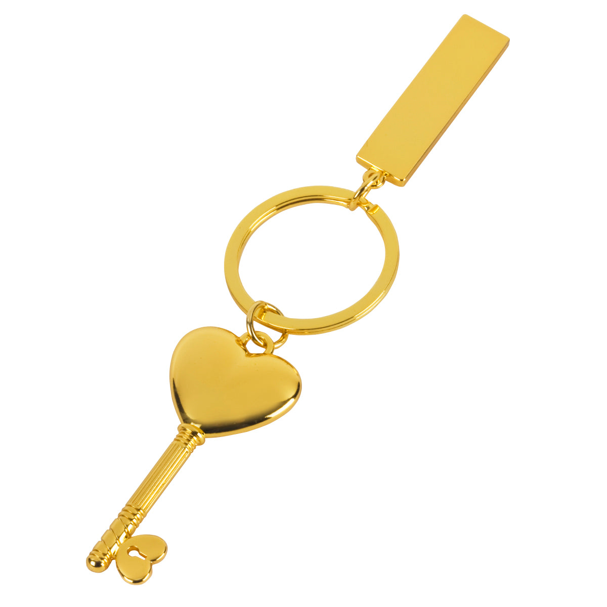 מחזיק מפתחות - מפתח לב זהב