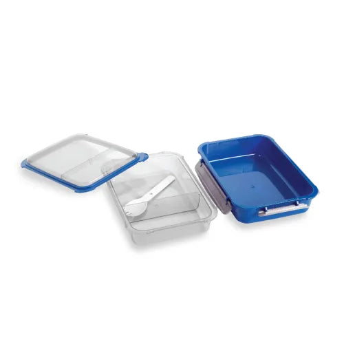 קופסת אוכל 2 קומות מתקפלת עם אטימת סיליקון אפור