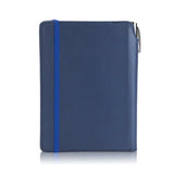 מחברת דמוי עור עם מקום נסתר לעט  כחול