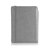 מחברת דמוי עור עם מקום נסתר לעט אפור