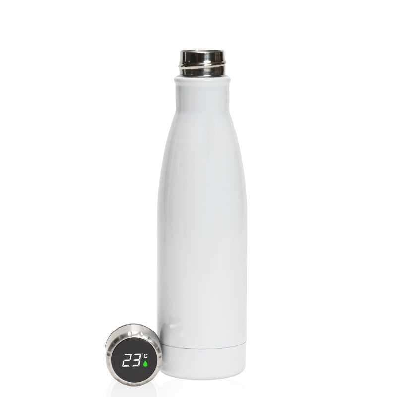 בקבוק תרמי חכם 500 מ"ל מנירוסטה לבן