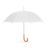 מטרייה 23 אינץ ידית עץ - לבן