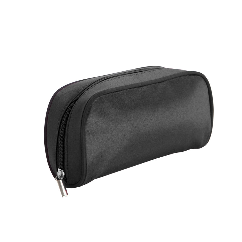 תיק רחצה / איפור בד מיקרופייבר שחור