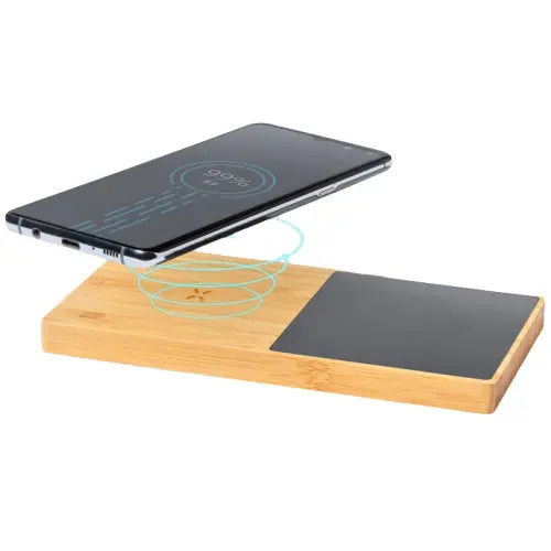 משטח טעינה עץ במבו משולב פלטת חימום הדמייה 2