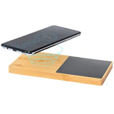 משטח טעינה עץ במבו משולב פלטת חימום הדמייה 2