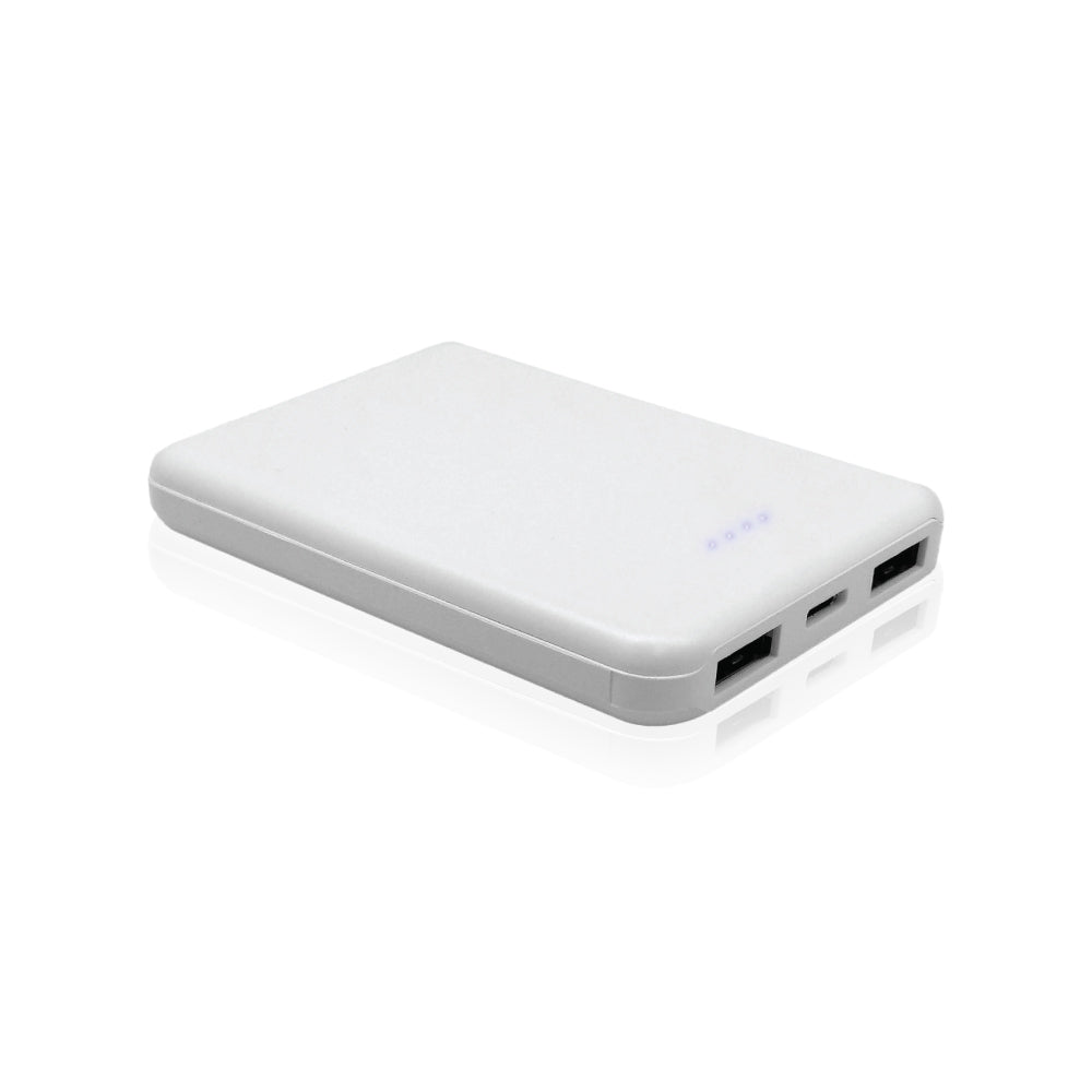 סוללת גיבוי עם 2 יציאות USB לבן