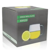 ספל זכוכית בעיצוב עדין 400 מ"ל מארז