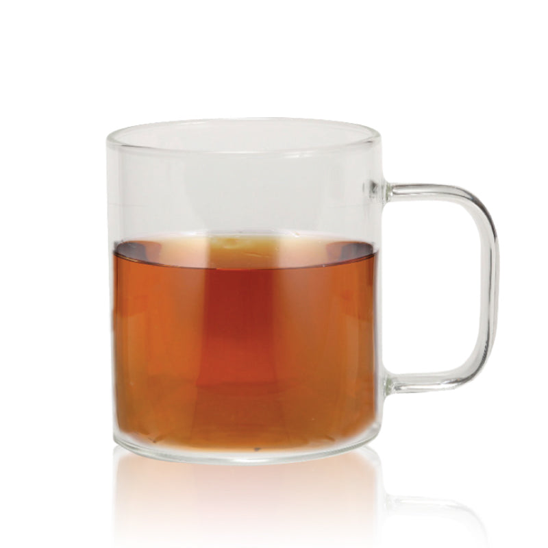 ספל זכוכית בעיצוב עדין 330 מ"ל 