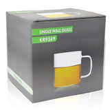 ספל זכוכית בעיצוב עדין 330 מ"ל מארז