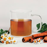 ספל זכוכית בעיצוב עדין 330 מ"ל הדמייה