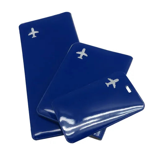 סט טיסה 3 חלקים באריזת PVC כחול