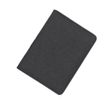 כיסוי דרכון מבד מלאנז בשילוב דמוי עור איכותי שחור