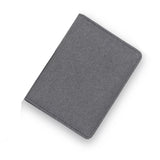 כיסוי דרכון מבד מלאנז בשילוב דמוי עור איכותי אפור כהה