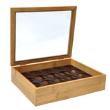 קופסת במבוק לקפסולות קפה - פתוח