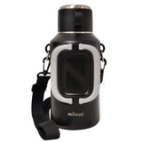 תרמוס איכותי עם זוג ידיות נשיאה וכוס לשתייה 1000 מ"ל שחור