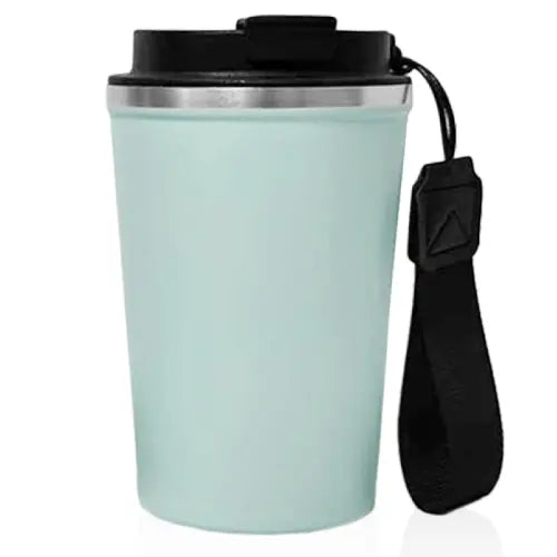 כוס תרמית עם רצועת נשיאה טורקיז