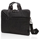תיק צד למחשב נייד בעיצוב אורבני מבד מלאנז' מבט מהצד שחור 