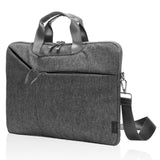 תיק צד למחשב נייד בעיצוב אורבני מבד מלאנז' מבט מהצד אפור