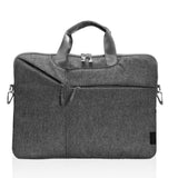 תיק צד למחשב נייד בעיצוב אורבני מבד מלאנז' מבט מקדימה אפור
