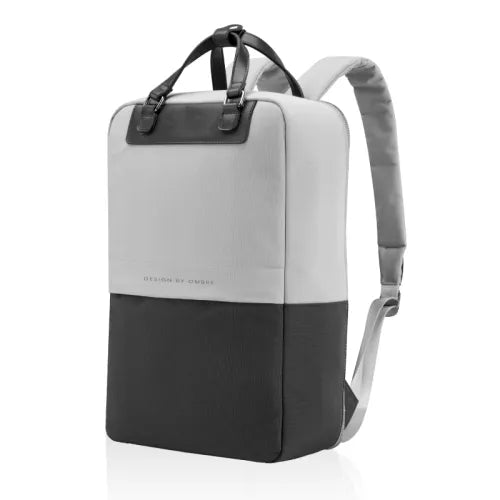 תיק גב יוקרתי למחשב נייד עם ידיות נשיאה מעור שחור