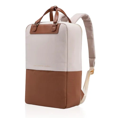 תיק גב יוקרתי למחשב נייד עם ידיות נשיאה מעור חום