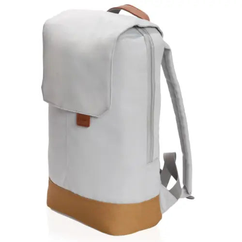 תיק גב איכותי במיוחד בעיצוב מודרני למחשב נייד לבן צד