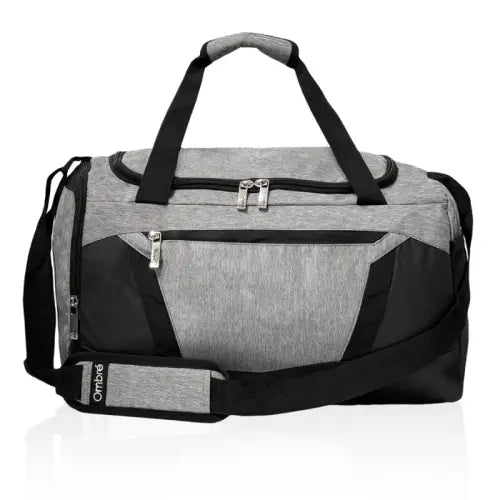 תיק ספורט בד מלאנז' איכותי עם תא לנעליים אפור