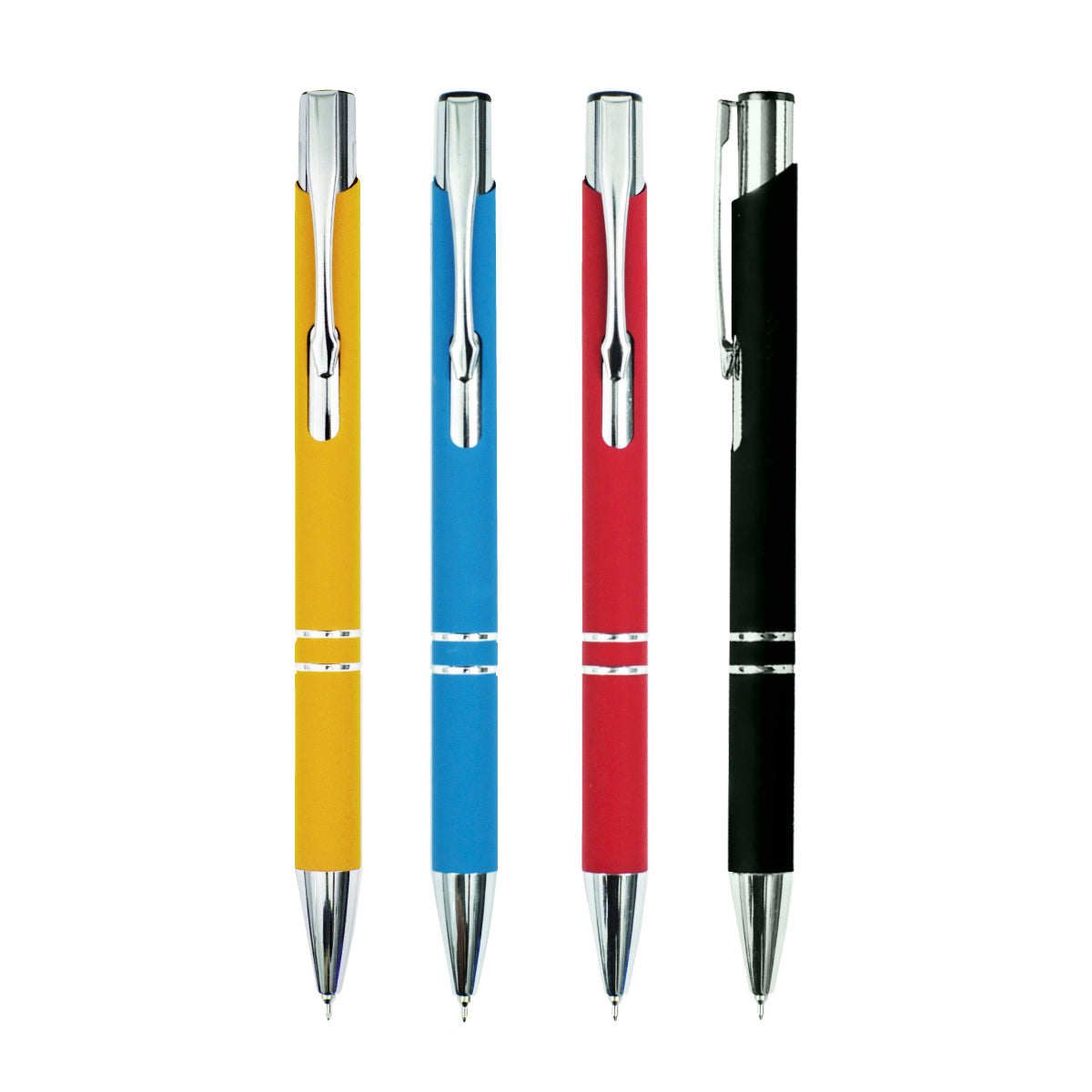 עט ג'ל 0.7 מ"מ ממתכת 2 פסים - סוזן