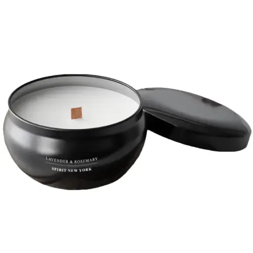 נר ריחני בניחוח לוונדר רוזמרין שחור