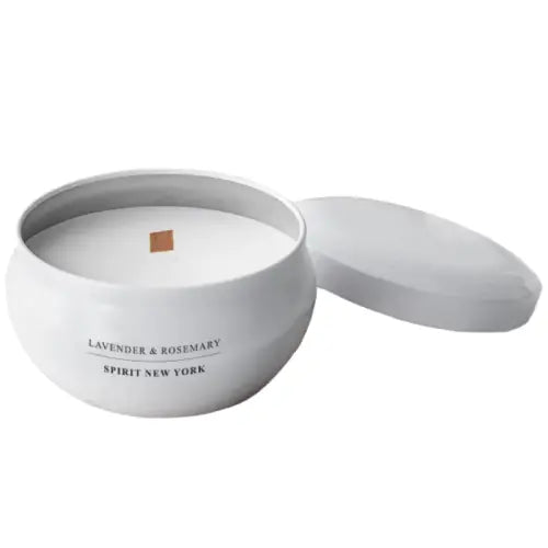 נר ריחני בניחוח לוונדר רוזמרין לבן 