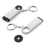 מחזיק מפתחות עם פנס ומטבע לעגלות שחור